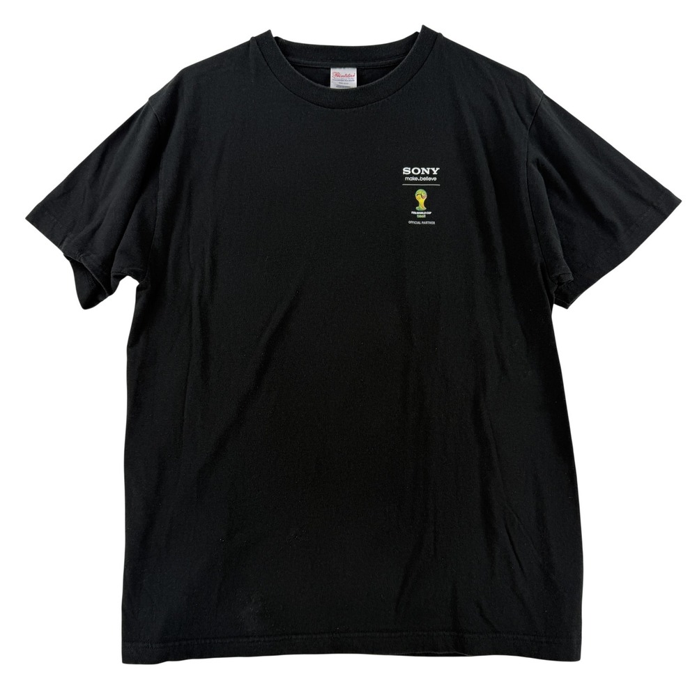 Sony FIFA World Cup Brasil Shirt Mens Large Black‎ Soccer 2014 Graphic Tee